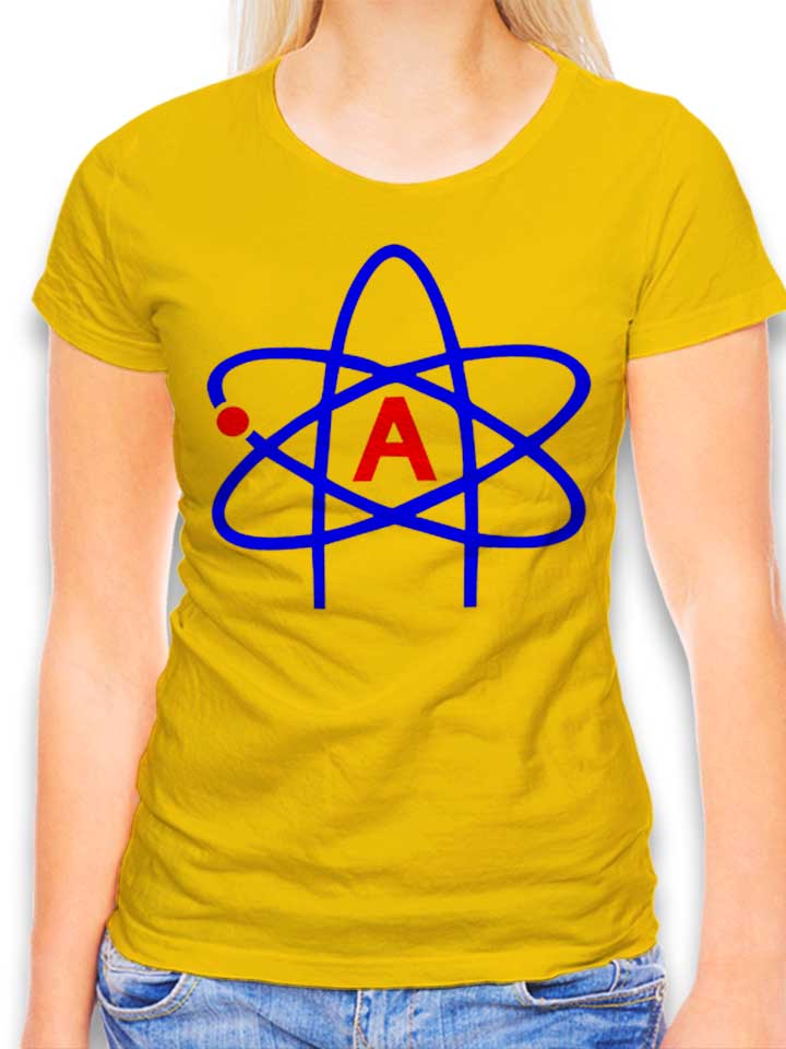 Atheist Symbol Damen T-Shirt gelb L
