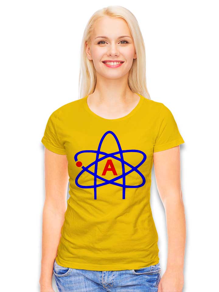 atheist-symbol-damen-t-shirt gelb 2