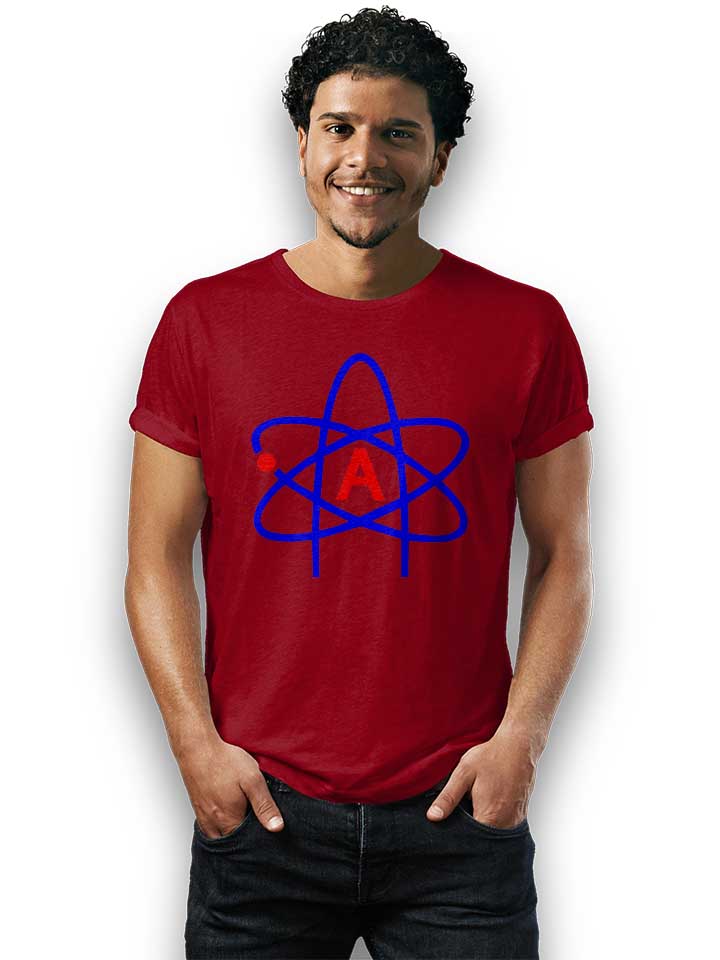 atheist-symbol-t-shirt bordeaux 2