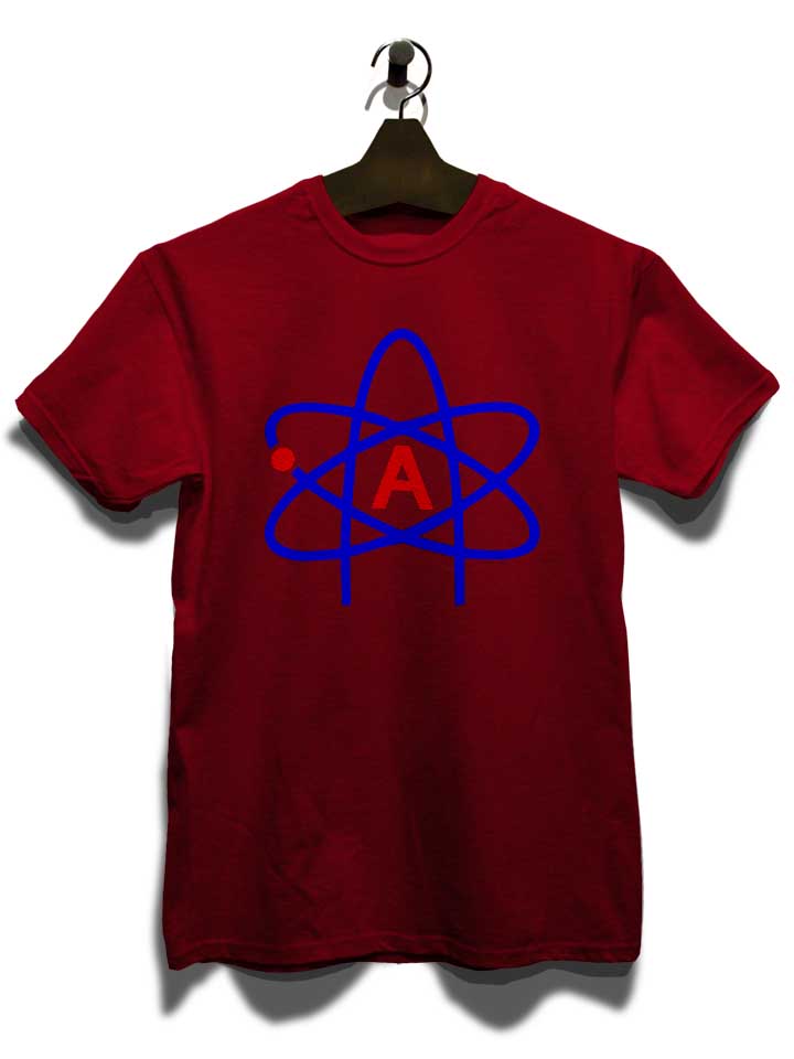 atheist-symbol-t-shirt bordeaux 3
