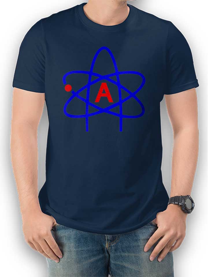 Atheist Symbol T-Shirt dunkelblau L