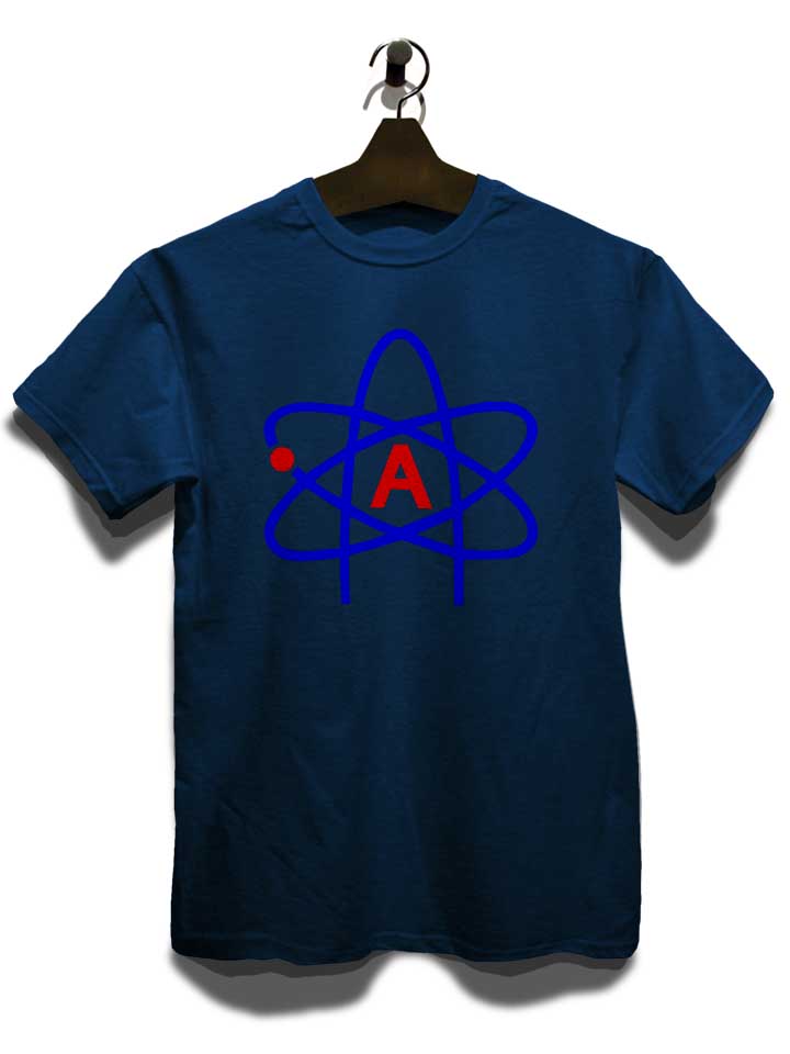 atheist-symbol-t-shirt dunkelblau 3