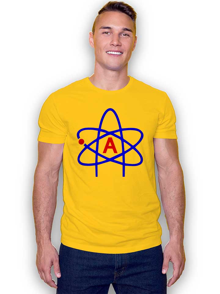 atheist-symbol-t-shirt gelb 2