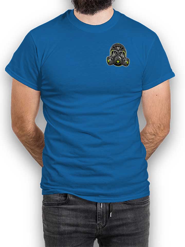 Atom Kopf Maske Chest Print T-Shirt bleu-roi L
