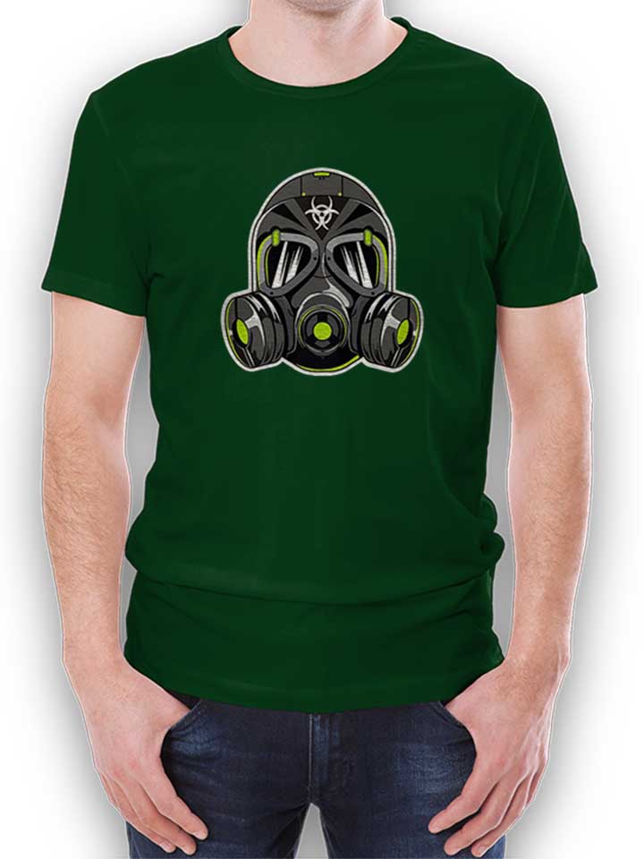 Atom Kopf Maske Camiseta verde-oscuro L