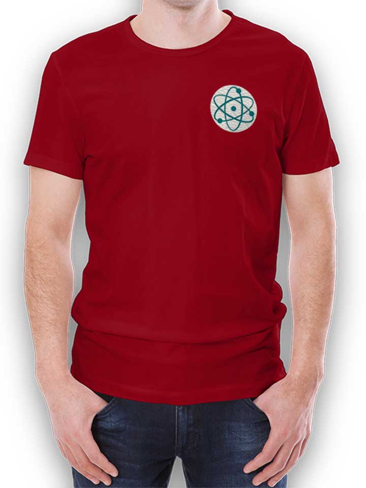 Atom Logo Chest Print T-Shirt bordeaux L
