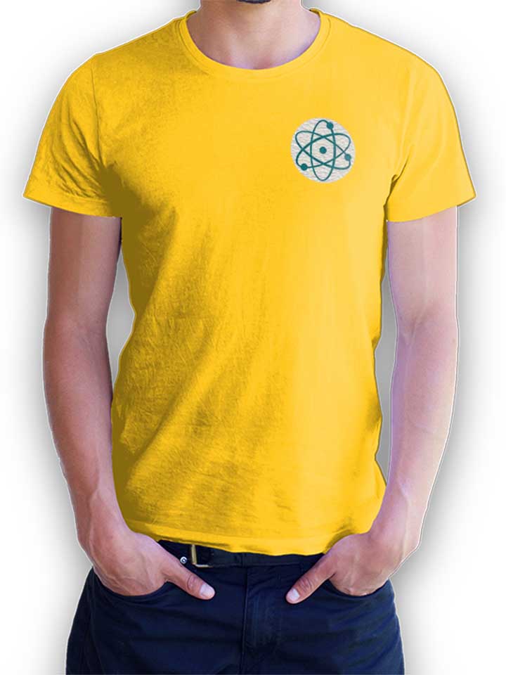 Atom Logo Chest Print Camiseta amarillo L