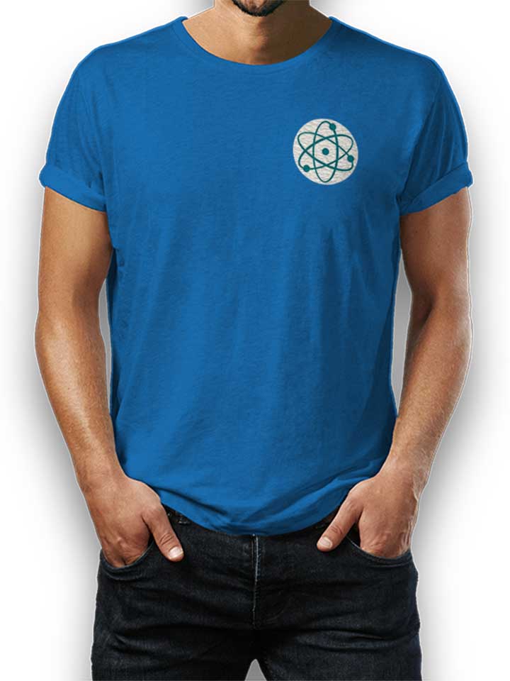 Atom Logo Chest Print T-Shirt royal L