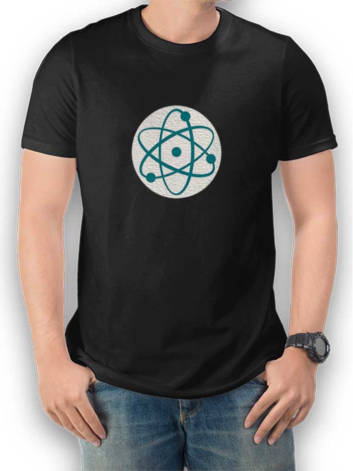 Atom Logo T-Shirt schwarz L