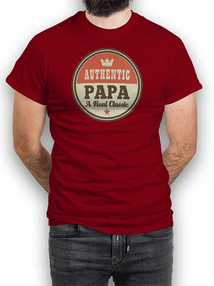authentic-papa-t-t-shirt bordeaux 1