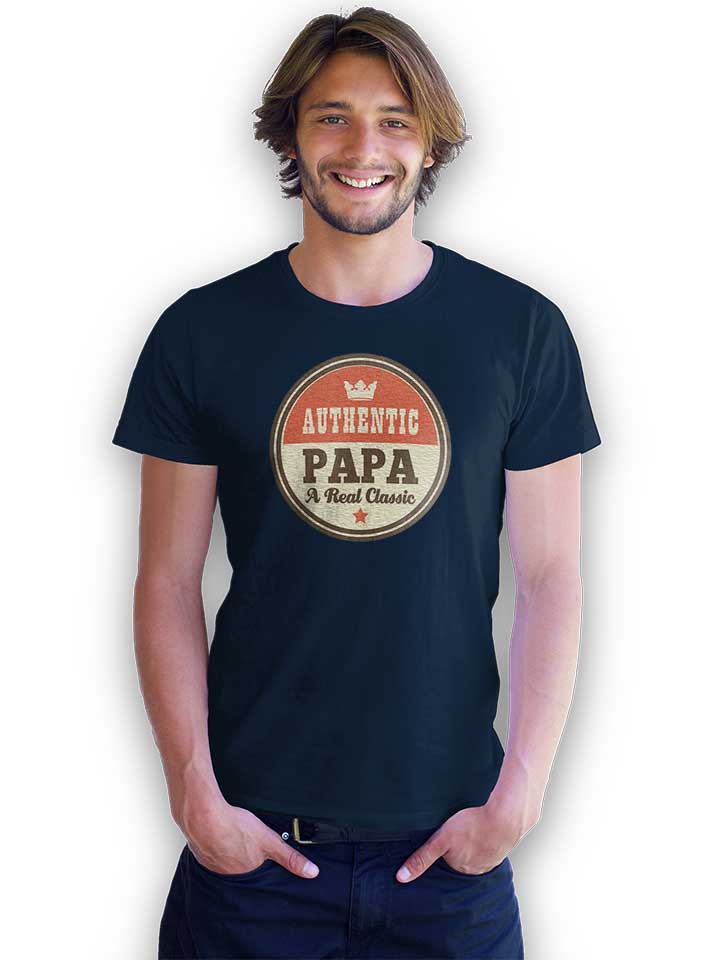 authentic-papa-t-t-shirt dunkelblau 2