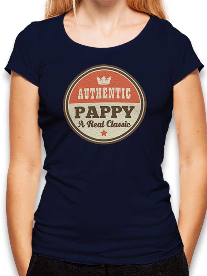 Authentic Papa T-Shirt Donna blu-oltemare L