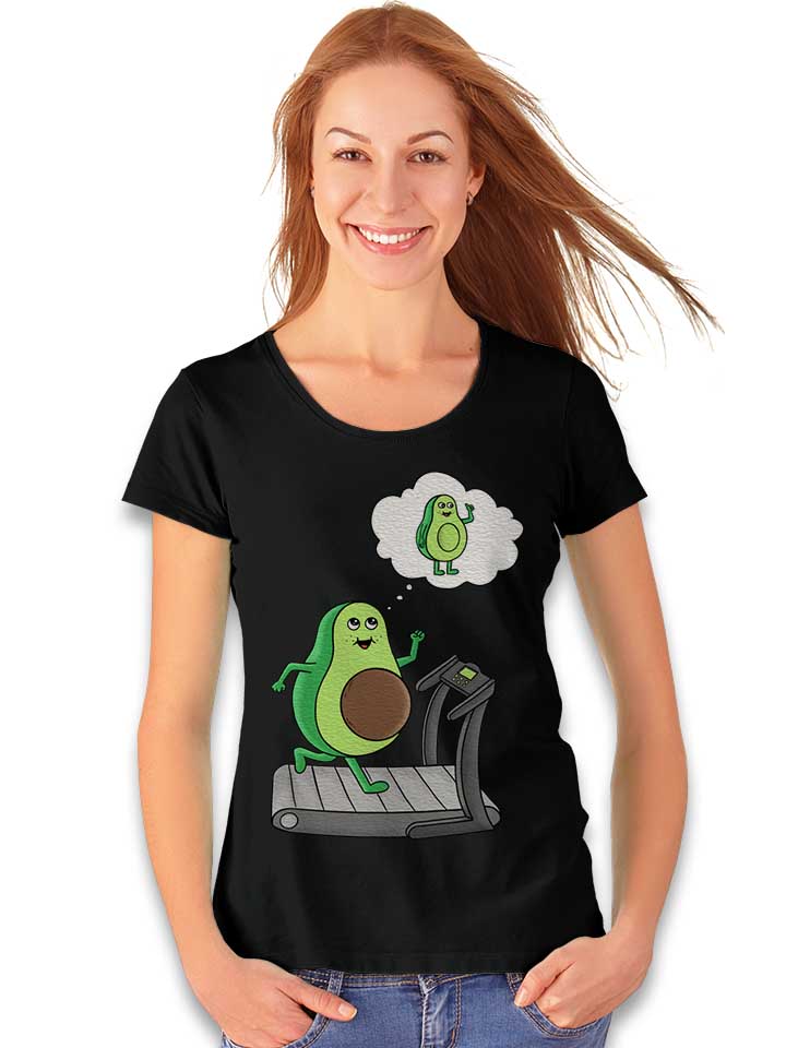 avocado-gym-damen-t-shirt schwarz 2