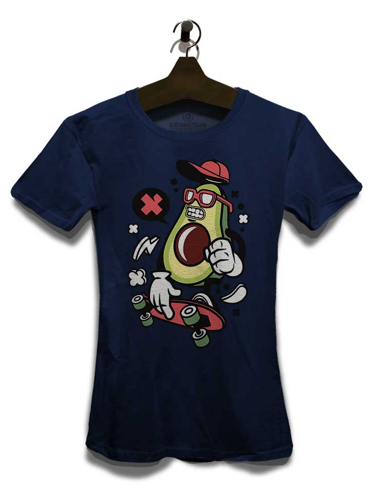 avocado-skater-damen-t-shirt dunkelblau 3