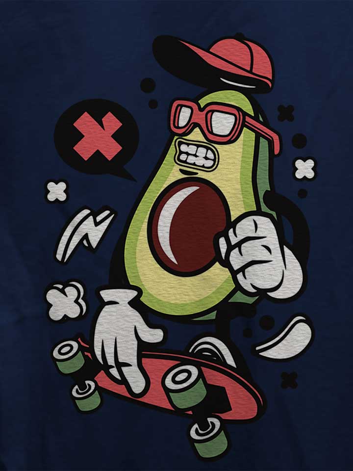 avocado-skater-damen-t-shirt dunkelblau 4