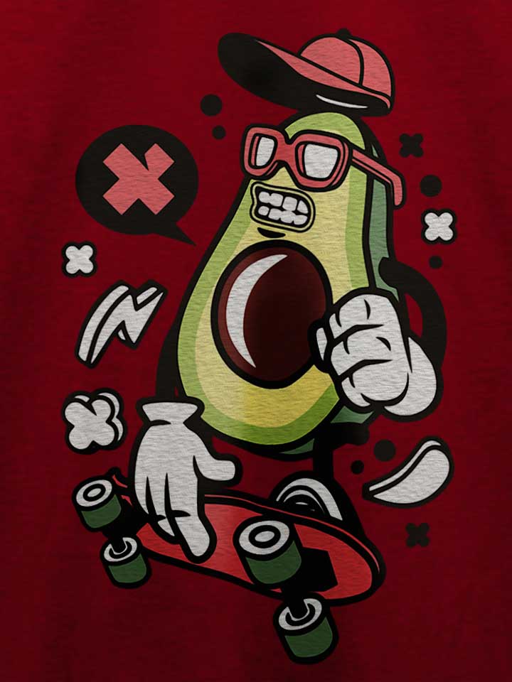avocado-skater-t-shirt bordeaux 4