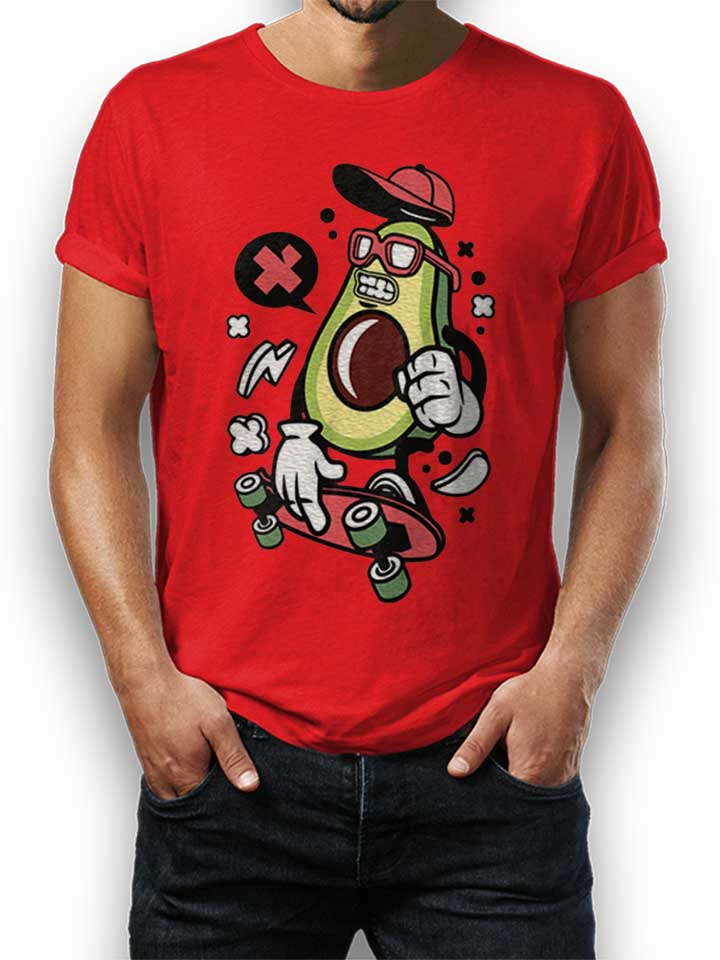 Avocado Skater T-Shirt rouge L