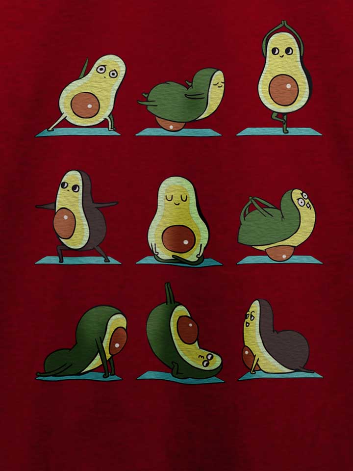 avocado-yoga-t-shirt bordeaux 4