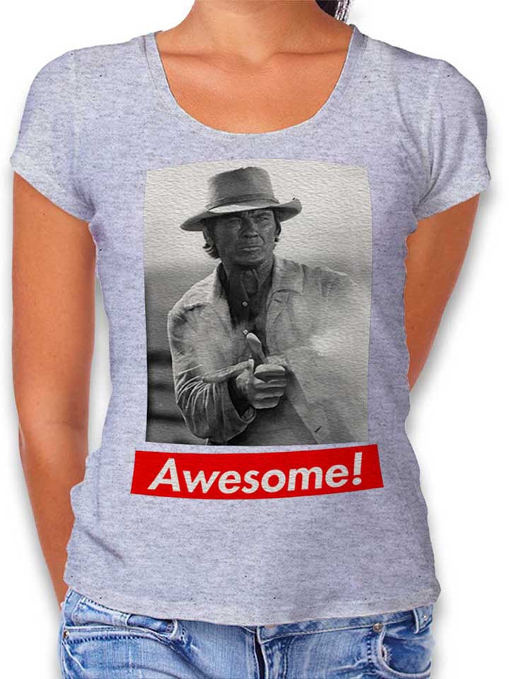 Awesome 03 T-Shirt Donna griglio-melange L