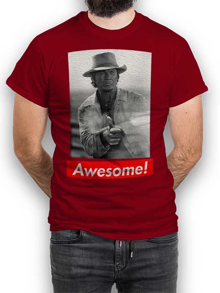 awesome-03-t-shirt bordeaux 1