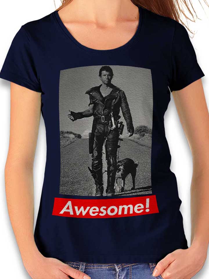 Awesome 48 T-Shirt Donna blu-oltemare L
