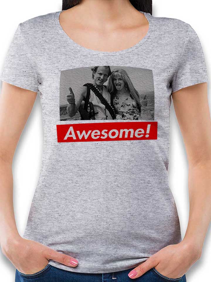 Awesome 53 Camiseta Mujer gris-jaspeado L