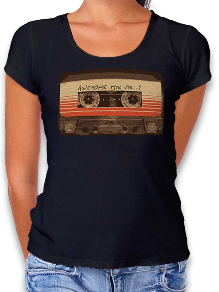Awesome Mix Cassette T-Shirt Donna nero L