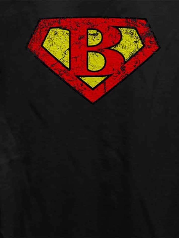 b-buchstabe-logo-vintage-damen-t-shirt schwarz 4