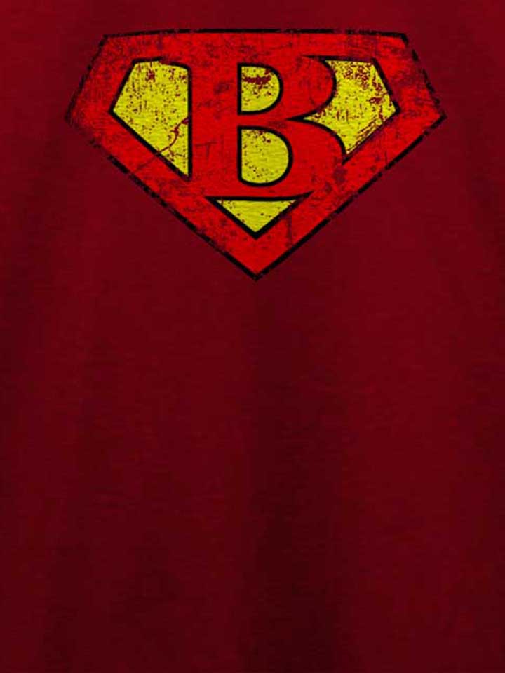 b-buchstabe-logo-vintage-t-shirt bordeaux 4