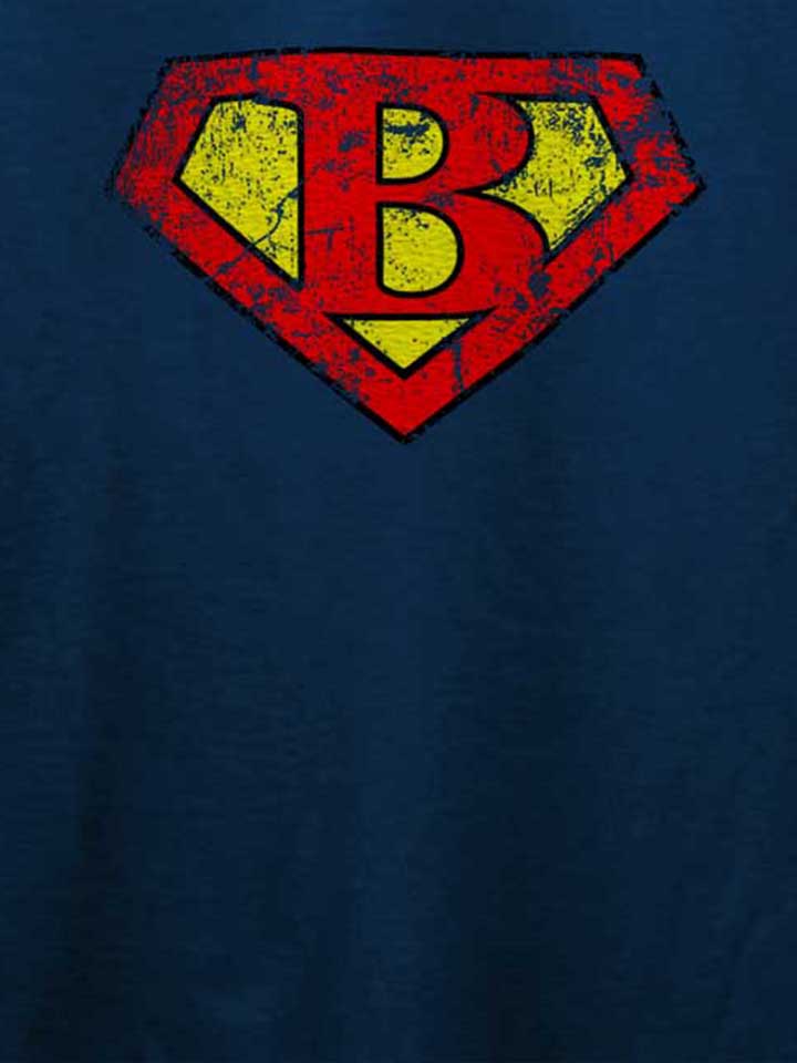 b-buchstabe-logo-vintage-t-shirt dunkelblau 4