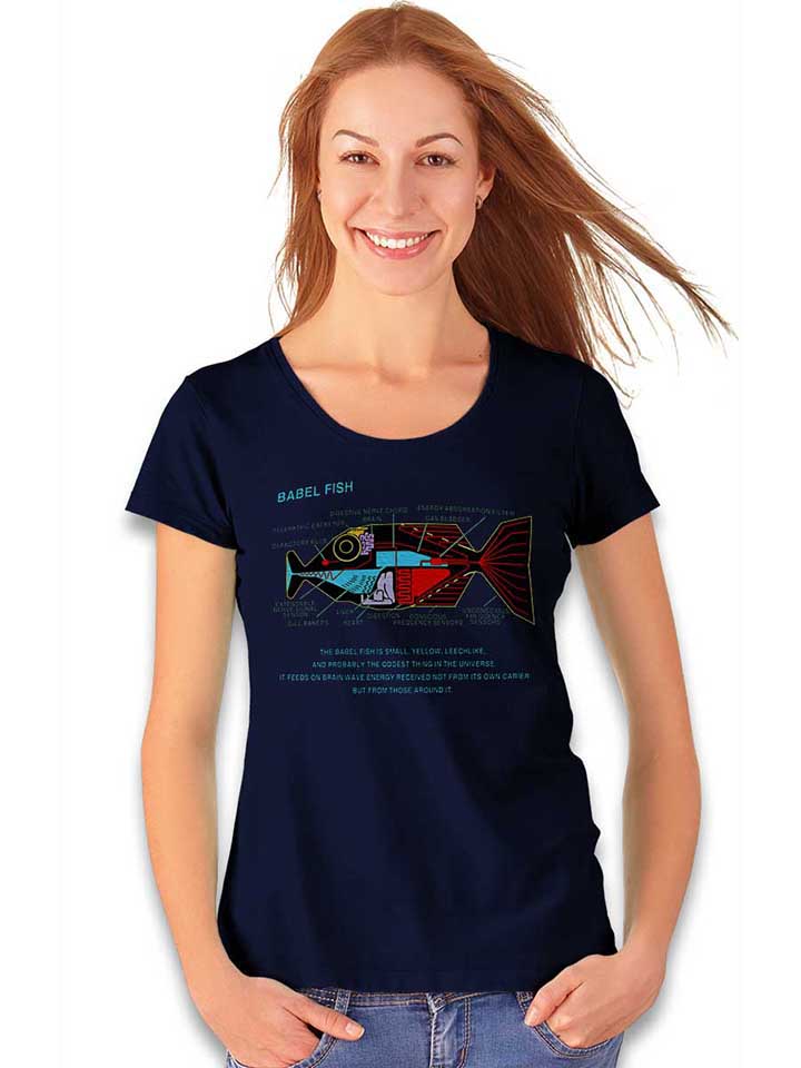 babel-fish-damen-t-shirt dunkelblau 2
