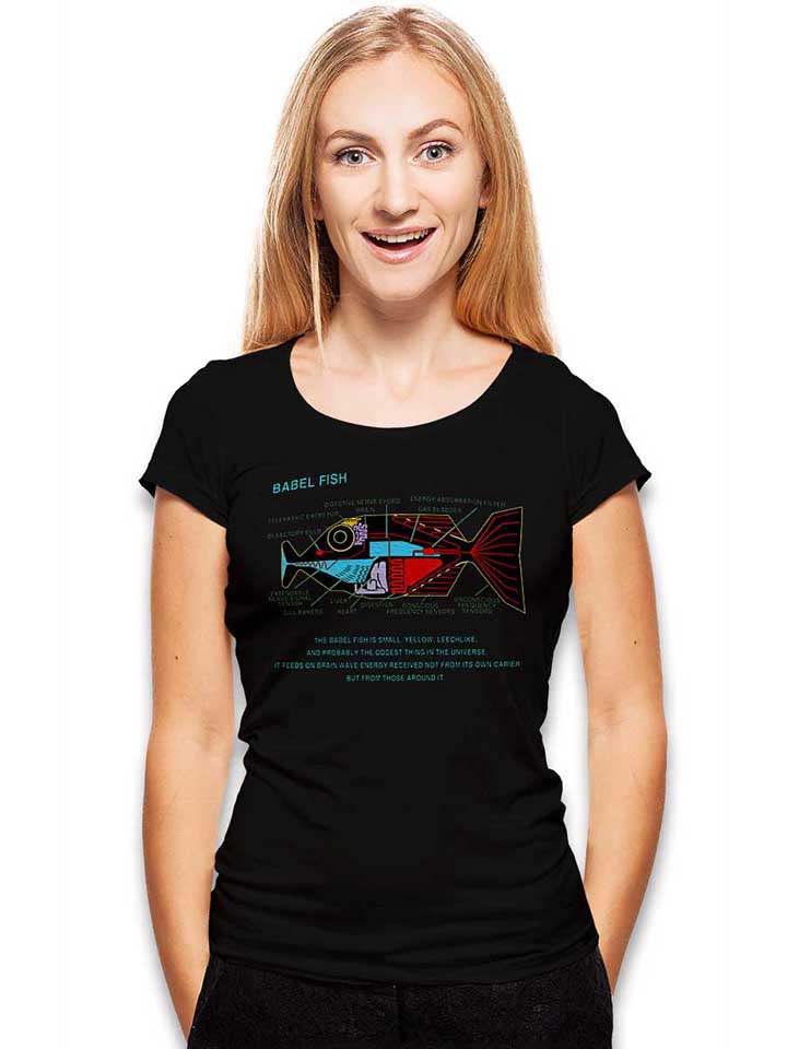 babel-fish-damen-t-shirt schwarz 2