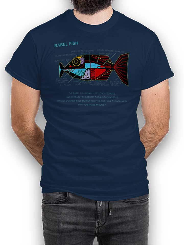 babel-fish-t-shirt dunkelblau 1