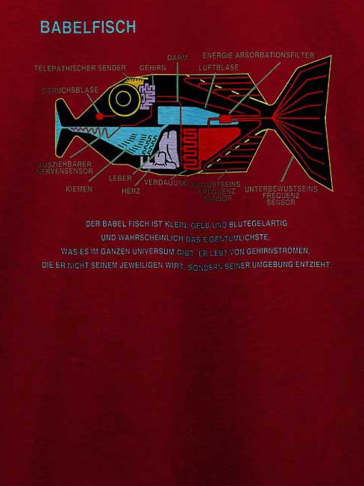 babelfisch-t-shirt bordeaux 4