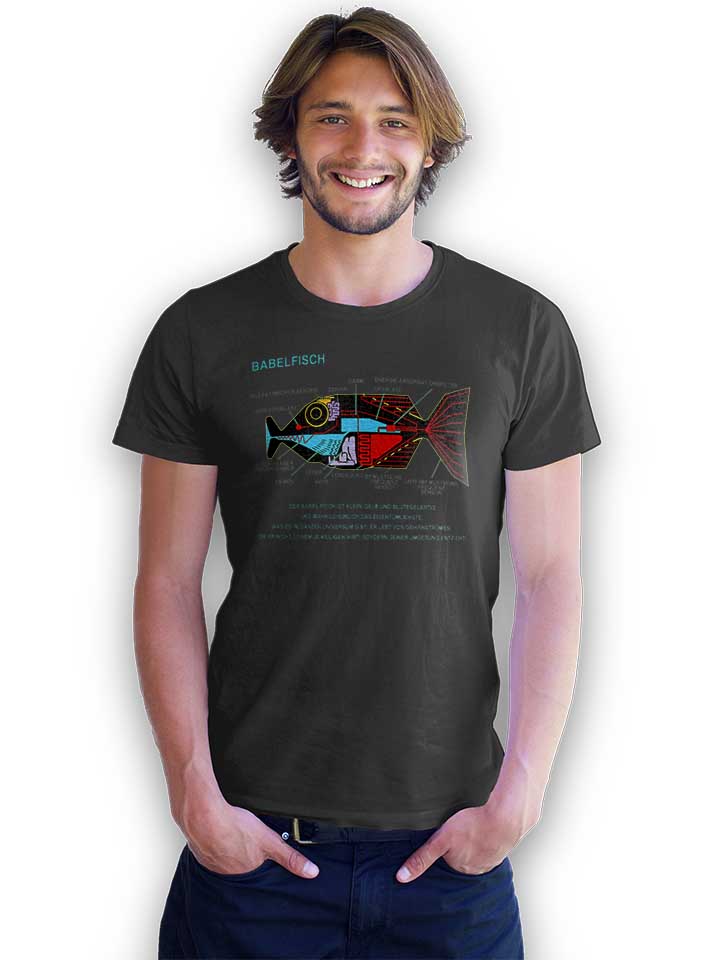 babelfisch-t-shirt dunkelgrau 2