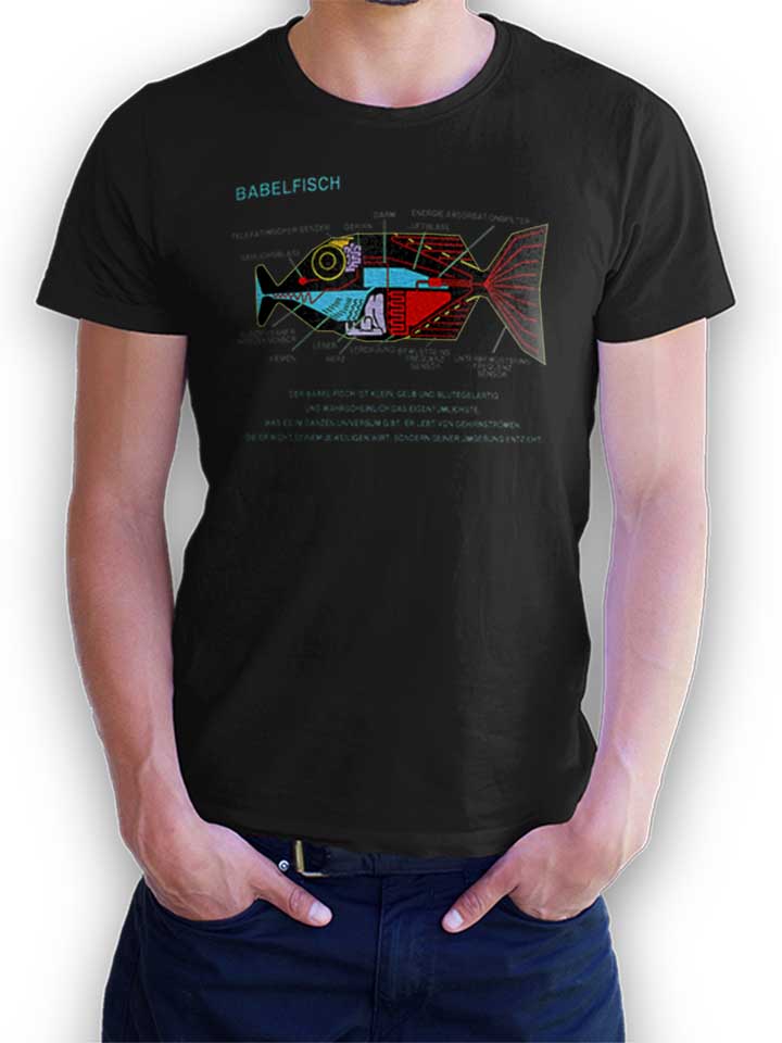 Babelfisch T-Shirt schwarz L