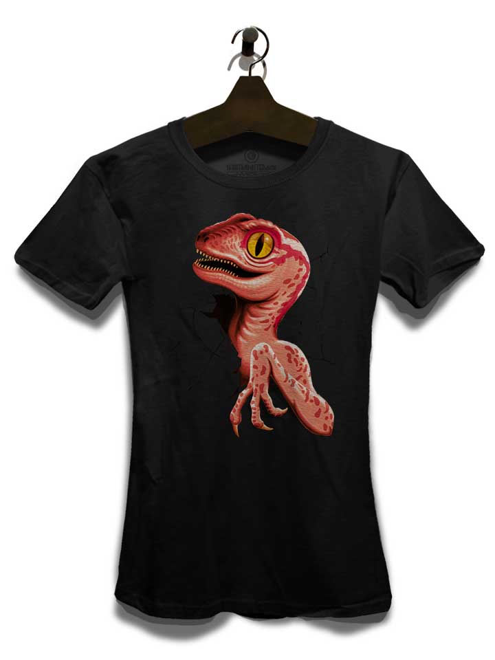 baby-velociraptor-damen-t-shirt schwarz 3