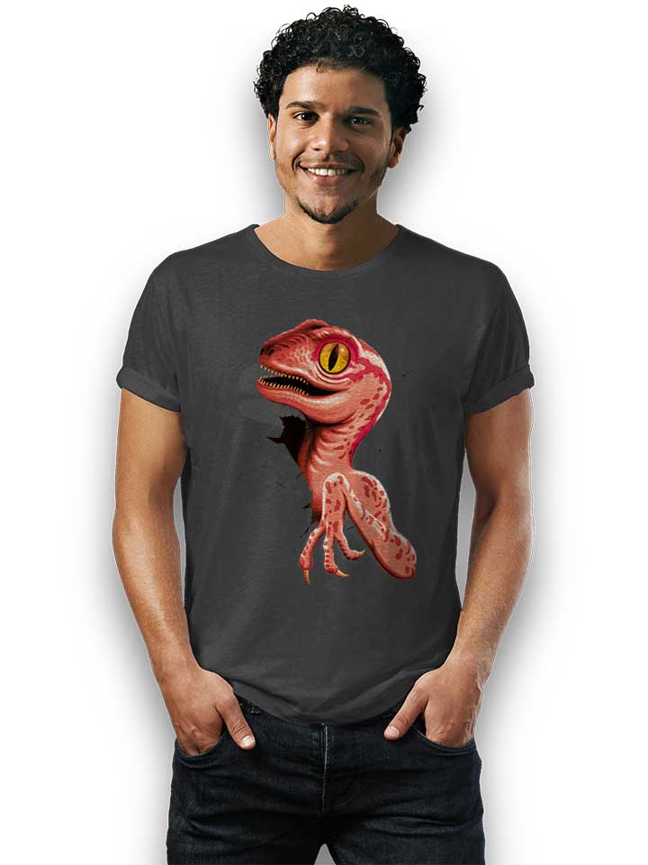baby-velociraptor-t-shirt dunkelgrau 2