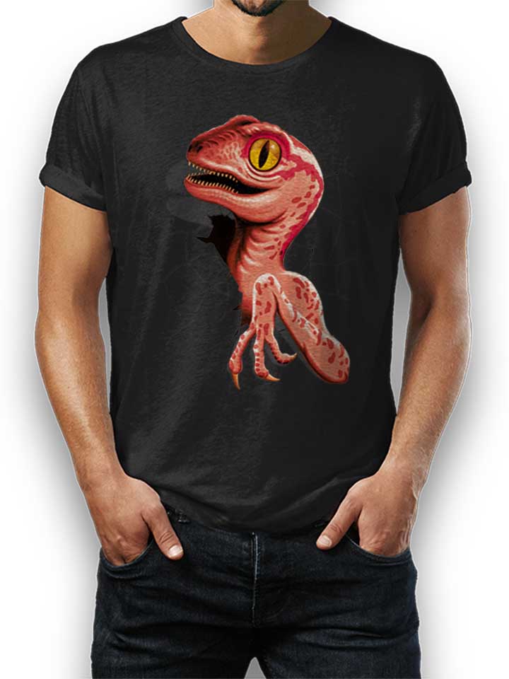 baby-velociraptor-t-shirt schwarz 1