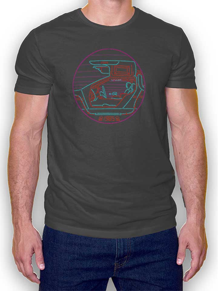 Back To The Future Neon T-Shirt dunkelgrau L