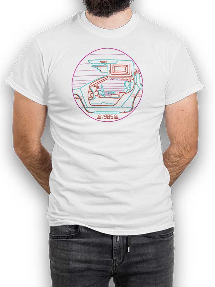 Back To The Future Neon Kinder T-Shirt weiss 110 / 116
