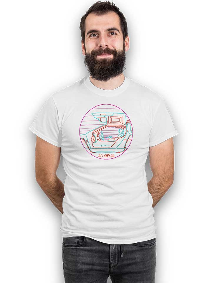 back-to-the-future-neon-t-shirt weiss 2