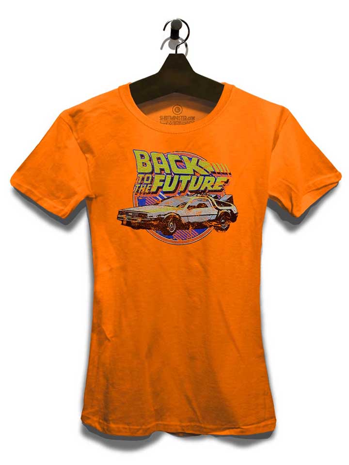 back-to-the-future-damen-t-shirt orange 3