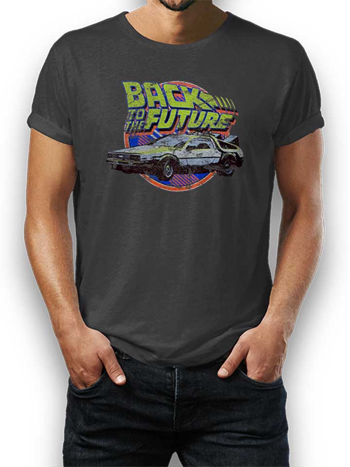 back-to-the-future-t-shirt dunkelgrau 1