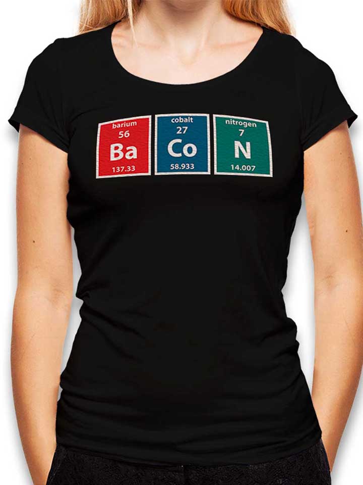 Bacon Elements Damen T-Shirt schwarz L