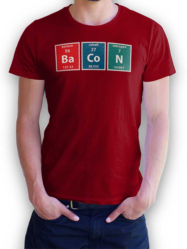 bacon-elements-t-shirt bordeaux 1