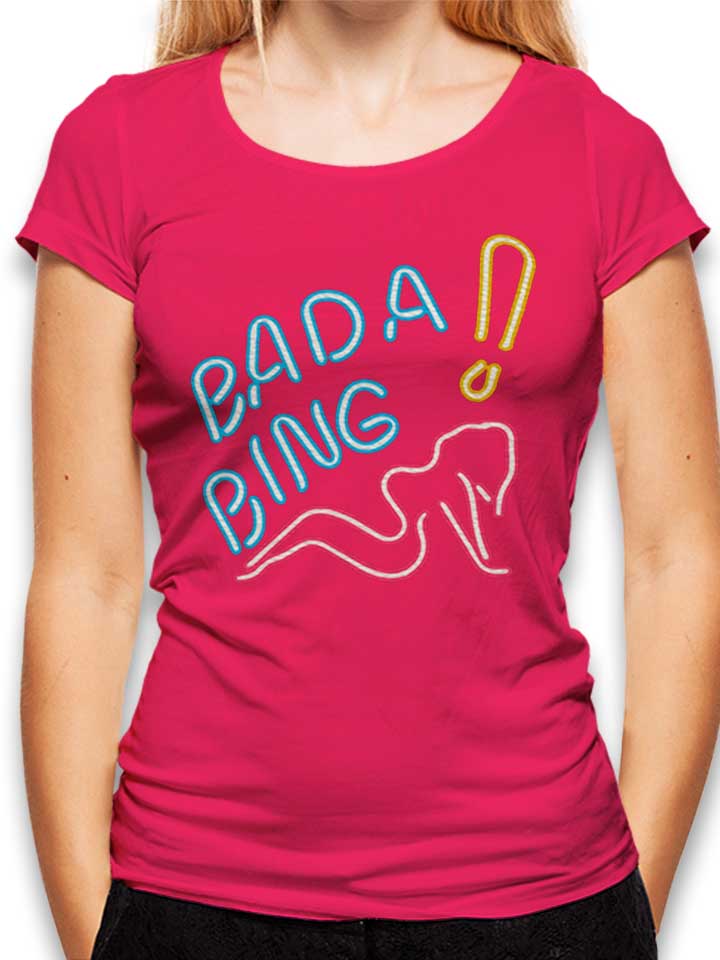 Bada Bing Neon Womens T-Shirt fuchsia L