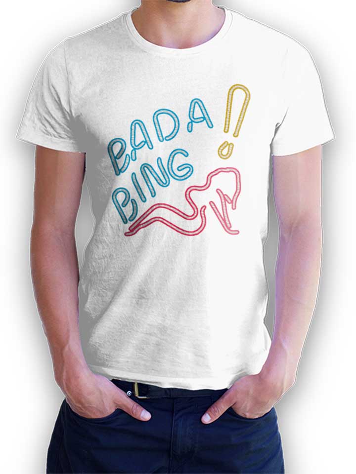 Bada Bing Neon T-Shirt weiss L