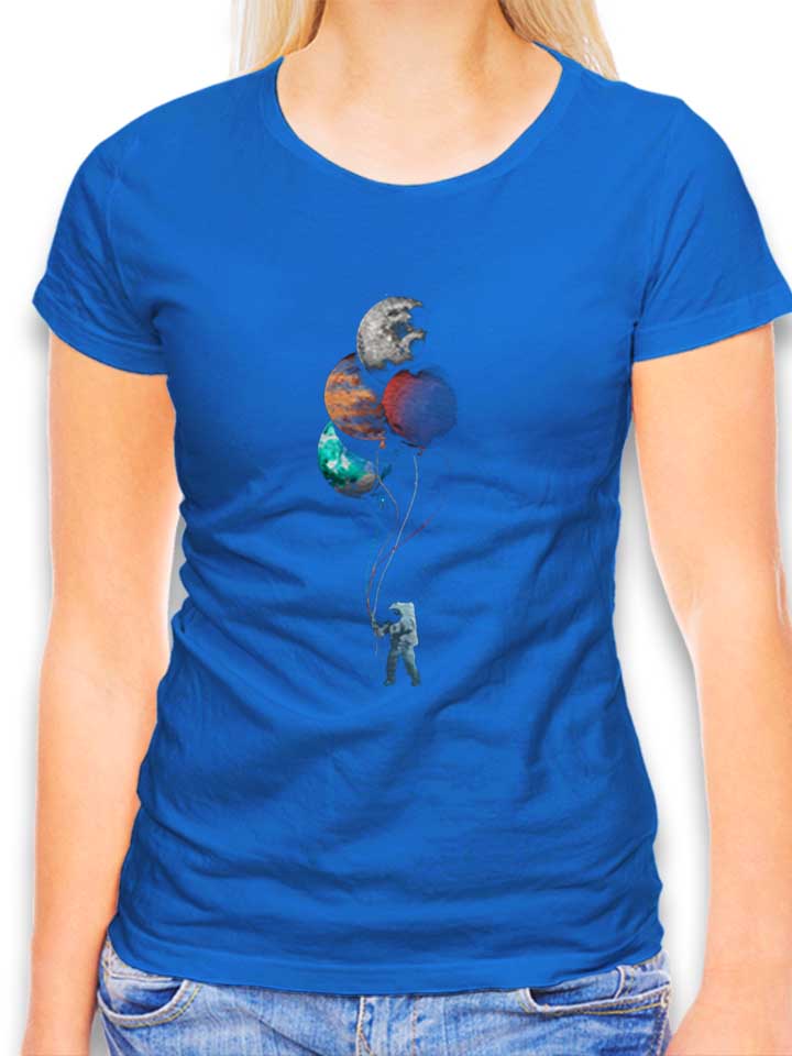 Balllon Astronaut Damen T-Shirt royal L