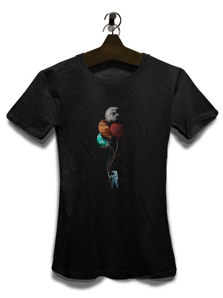 balllon-astronaut-damen-t-shirt schwarz 3